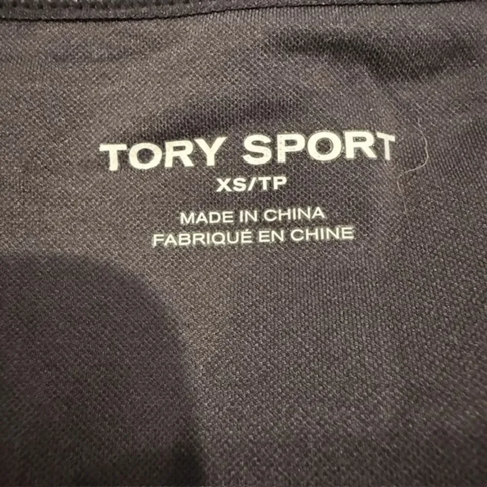 Tory Burch Sport Seamless‎ Racer Back Sports Bra Black Back Logo Size XS